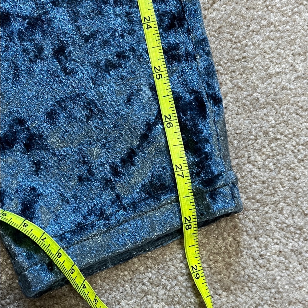 HUE Slate Blue Crushed Velvet Leggings Large NWT - Picture 7 of 8